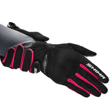 Luvas de motociclismo Shima Sonic Lady em pele preta e rosa