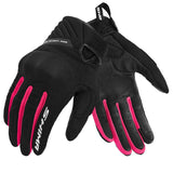 Luvas de motociclismo Shima Sonic Lady em pele preta e rosa