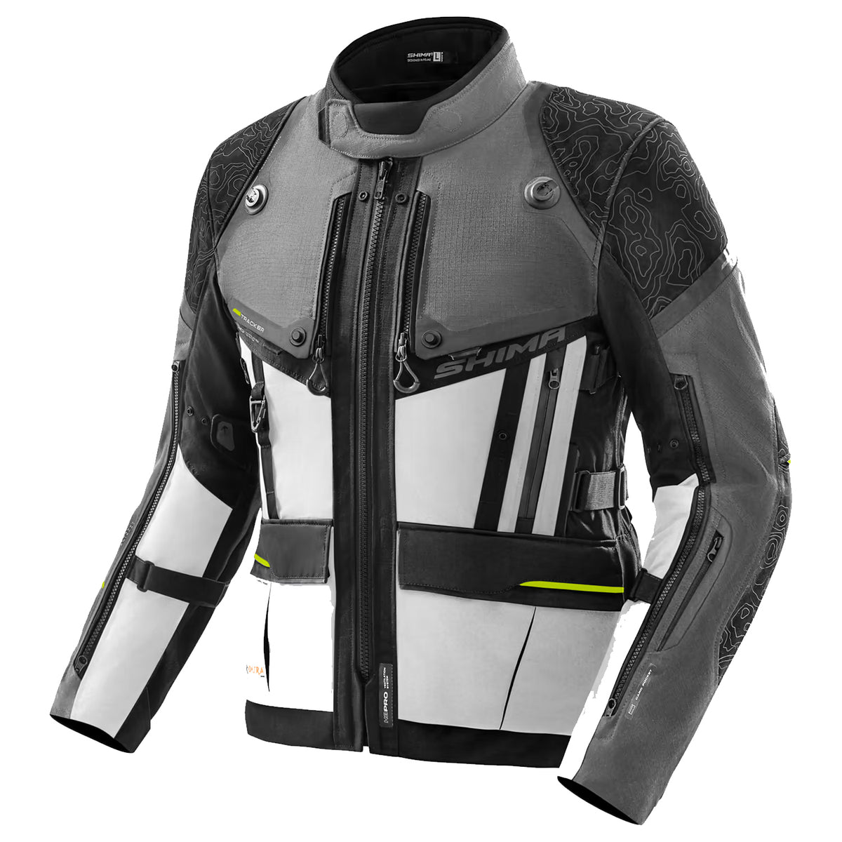 SHIMA TRACKER Herren-Touren-Motorradjacke Hellgrau