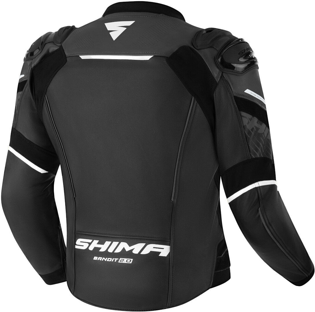 Jaqueta de couro masculina Shima Bandit 2.0 preta