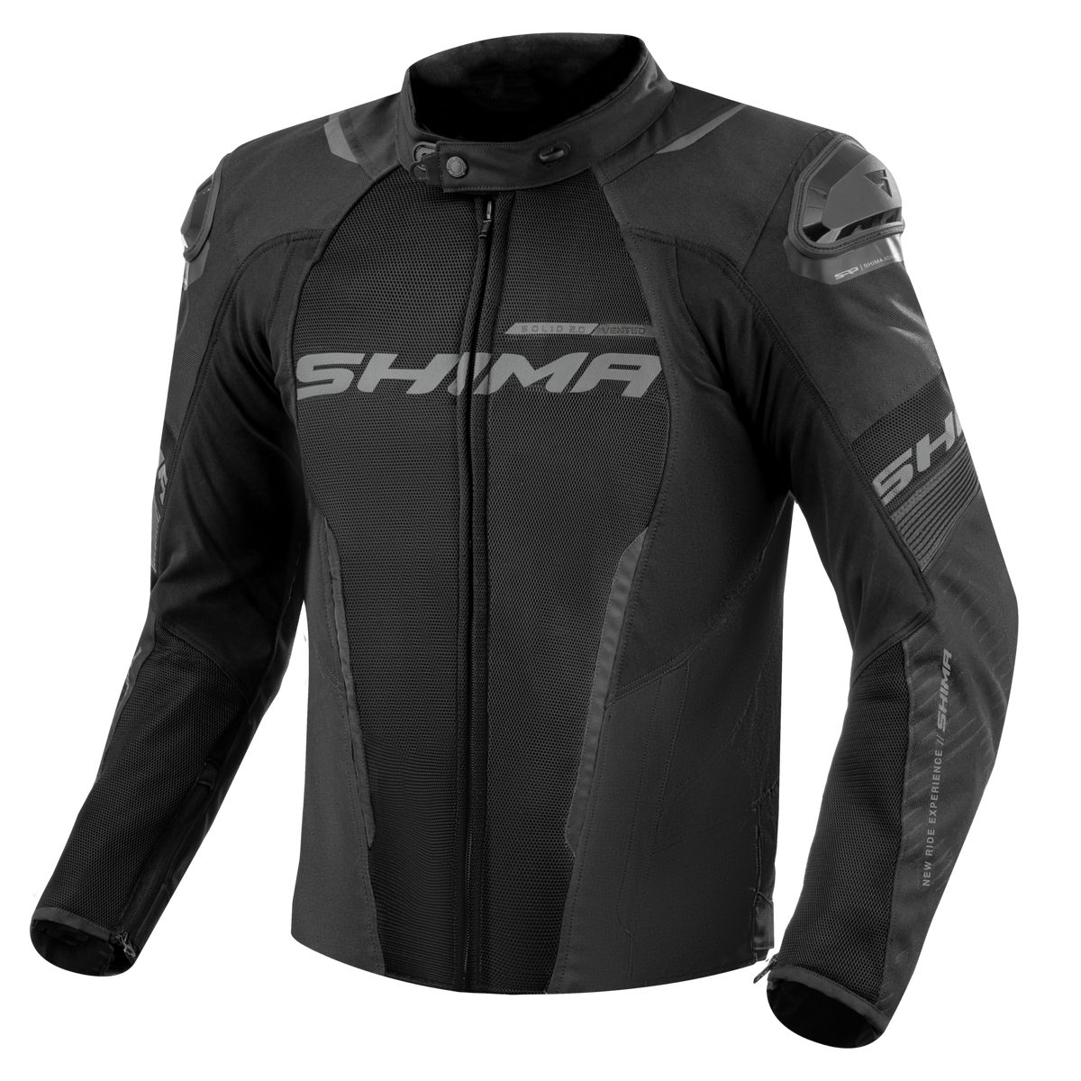 SHIMA SOLID 2.0 VENTED MEN'S BLACK TEXTILE MOTORCYCLE JACKET