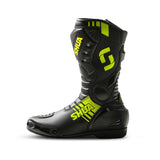 STIVALI DA MOTO SHUA SUPER TECH IN PELLE NERI GIALLI FARINA