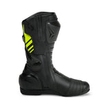 STIVALI DA MOTO SHUA SUPER TECH IN PELLE NERI GIALLI FARINA
