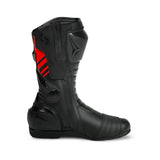 SHUA SUPER TECH BOTAS DE MOTO PIEL NEGRO ROJO