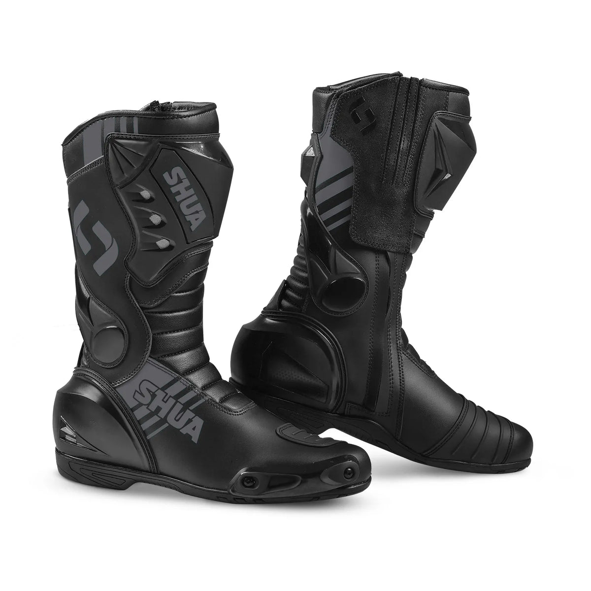 SHUA - Super Tech Leather Boots, Black