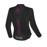 SHUA GRAVITY MESH 2.0 CHAQUETA DE MOTO DE MUJER NEGRO ROSA