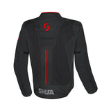 SHUA GRAVITY MESH 2.0 CHAQUETA DE MOTO DE HOMBRE NEGRO ROJO