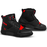 SHUA ODDIN BOTAS URBANA HOMBRE DE MOTO NEGRO ROJO