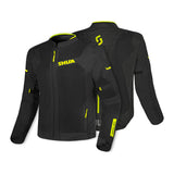 SHUA GRAVITY LITE MEN'S SUMMER MOTORCYCLE JACKET BLACK YELLOW