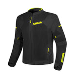 SHUA GRAVITY LITE MEN'S SUMMER MOTORCYCLE JACKET BLACK YELLOW