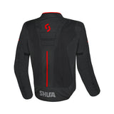 SHUA GRAVITY LITE MEN'S SUMMER MOTORCYCLE JACKET BLACK RED