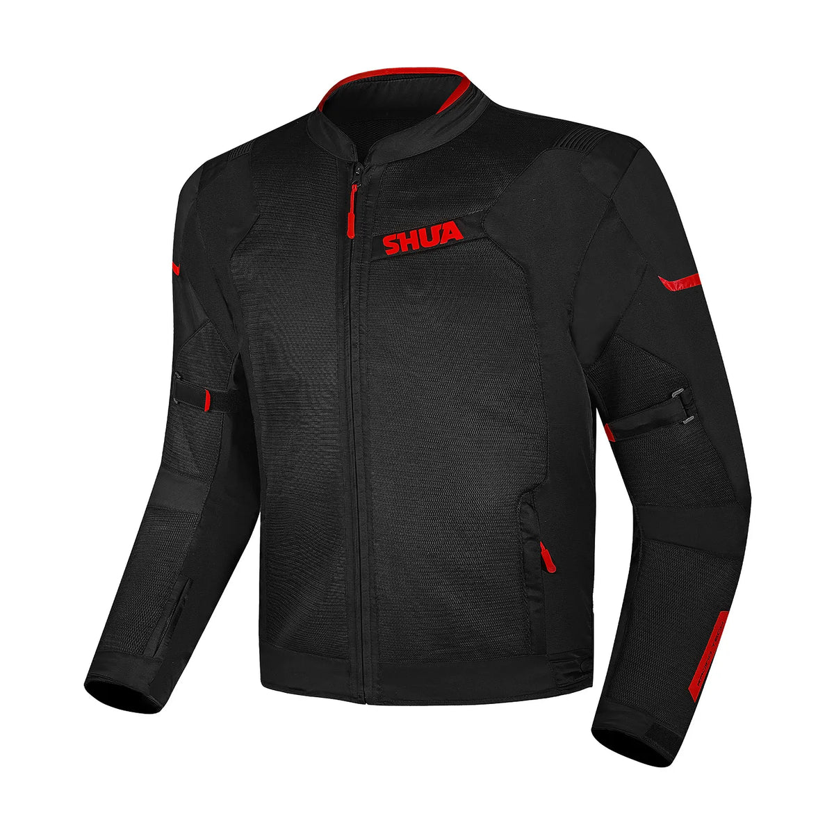 SHUA GRAVITY MESH 2.0 CHAQUETA DE MOTO HOMBRE NEGRO ROJO