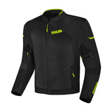 SHUA GRAVITY MESH 2.0 MOTORCYCLE JACKET MEN BLACK YELLOW FLUOR