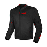 SHUA GRAVITY MESH 2.0 CHAQUETA DE MOTO HOMBRE NEGRO ROJO