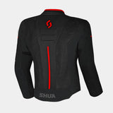 SHUA GRAVITY MESH 2.0 CHAQUETA DE MOTO HOMBRE NEGRO ROJO