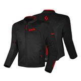 SHUA GRAVITY MESH 2.0 CHAQUETA DE MOTO HOMBRE NEGRO ROJO
