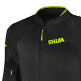 SHUA GRAVITY MESH 2.0 MOTORCYCLE JACKET MEN BLACK YELLOW FLUOR