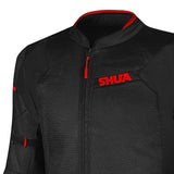 SHUA GRAVITY MESH 2.0 CHAQUETA DE MOTO HOMBRE NEGRO ROJO