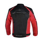 SHUA IMMORTAL MEN'S BLACK RED MOTORCYCLE JACKET