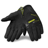 SHUA SEA BREEZE GUANTES DE MOTO DE HOMBRE NEGRO  AMARILLO FLOU
