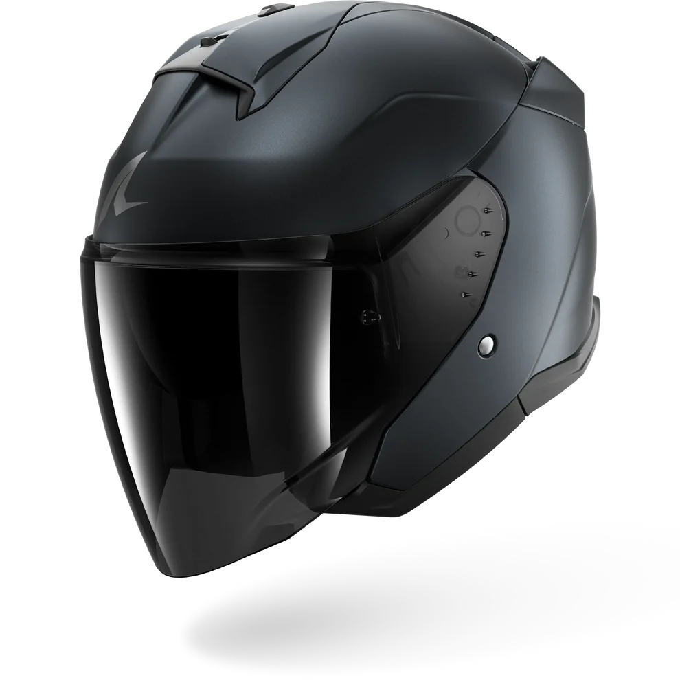 SHARK SKWAL JET Dark Shadow Casco Estera de acero azul mate