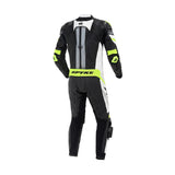 SPYKE ESTORIL 1PC MONO DE MOTO NEGRO BLANCO AMARILLO FLOU