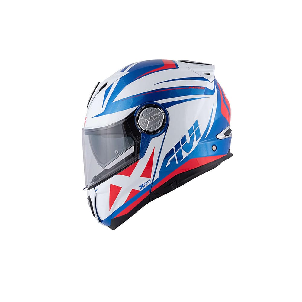 CASCO GIVI MOD X.23 SÍDNEY C PL.D PUNTA BLANCO AZUL ROJO