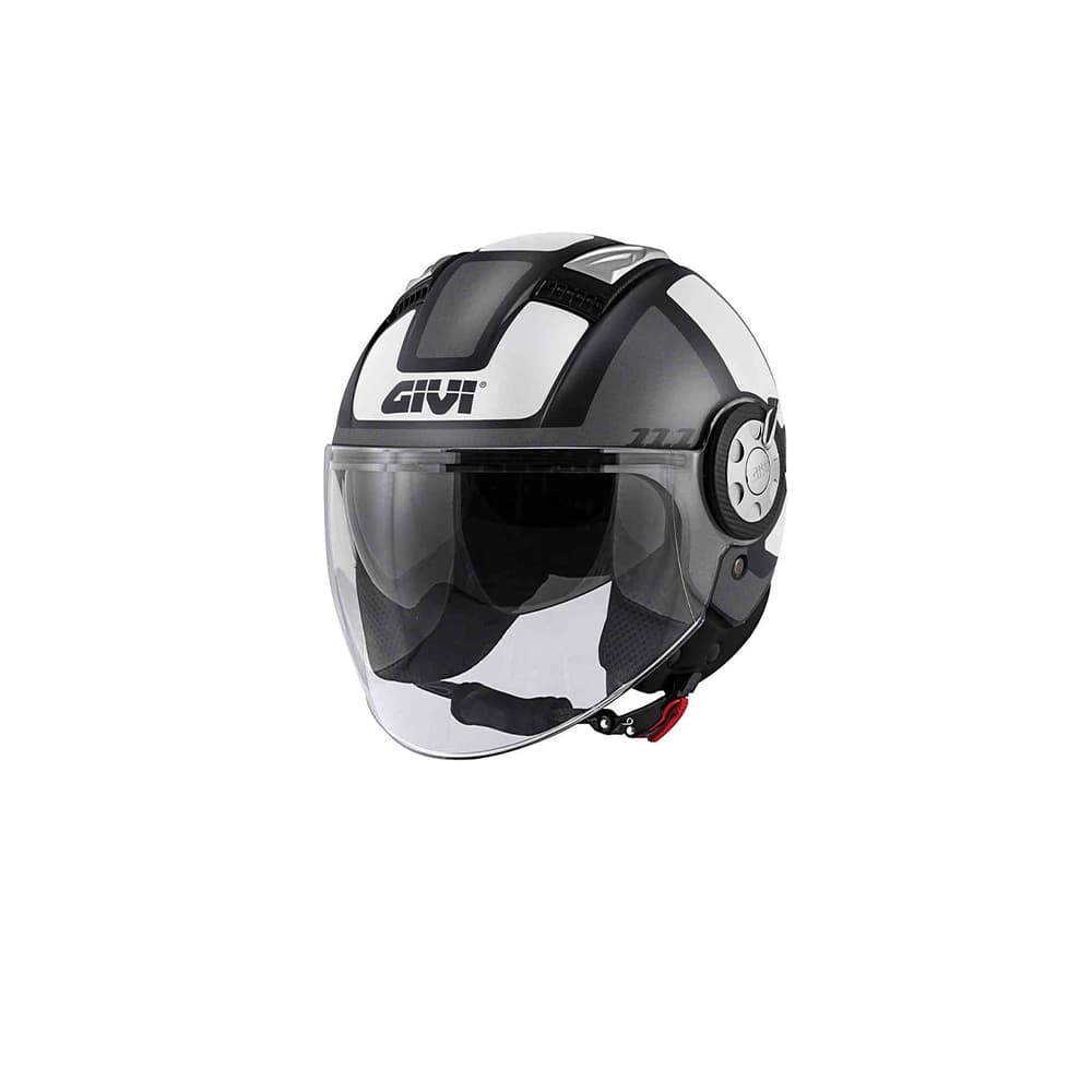 CASCO GIVI JET R 11.1 CHORRO DE AIRE REDONDO BLANCO NEGRO