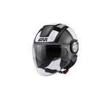 CASCO GIVI JET R 11.1 CHORRO DE AIRE REDONDO BLANCO NEGRO