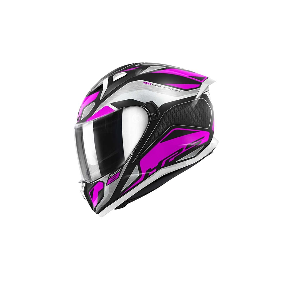 GIVI 50.8 CASCO INTEGRAL VALIENTE DAMA NEGRO PLATA ROSA