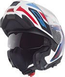 CASQUE MODULAIRE SCHUBERTH C5 OMEGA BLANC BLEU ROUGE