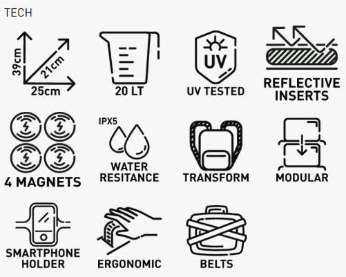 KAPPA RA315 expandible depósito magnética Bolsa 20 L