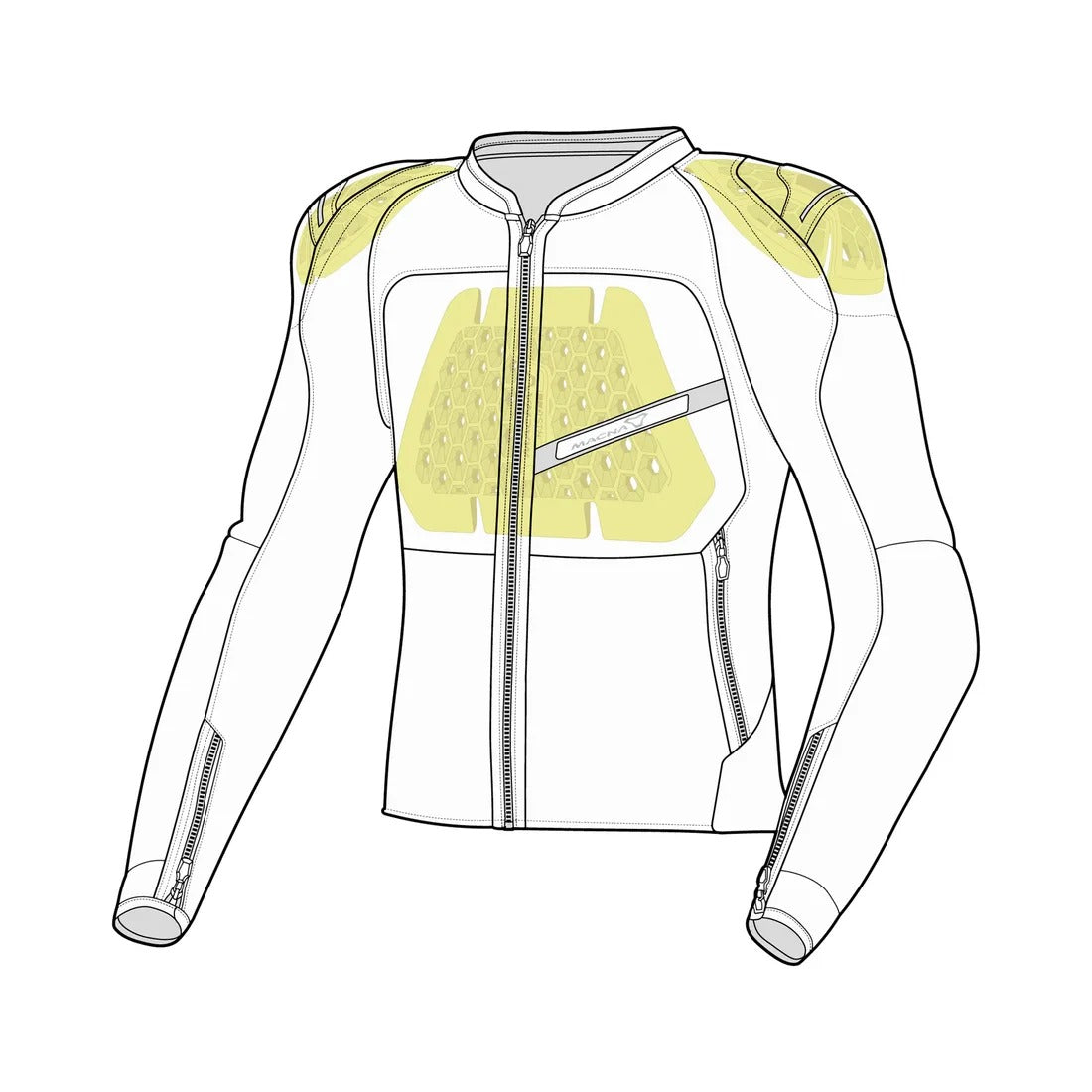 MACNA Korus hombre Chaqueta protectora carreras Negro