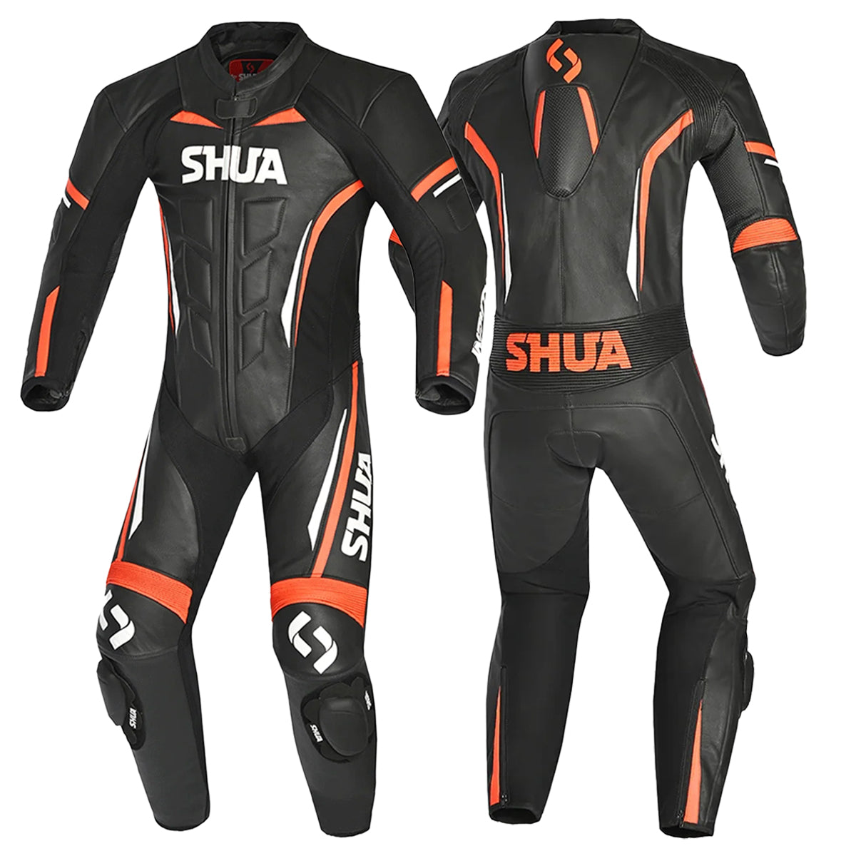 shua-mono-1pc-infinity-man-negro-naranja-front-back-view