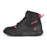 SHUA ODDIN BOTAS URBANA HOMBRE DE MOTO NEGRO ROJO