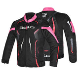 BELA STAR LIGHT NINOS MOTO TEXTILE CHAQUETA NEGRO ROSA