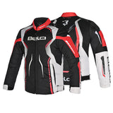 BELA STAR LIGHT NINOS MOTO TEXTILE CHAQUETA NEGRO ROJO HIELO