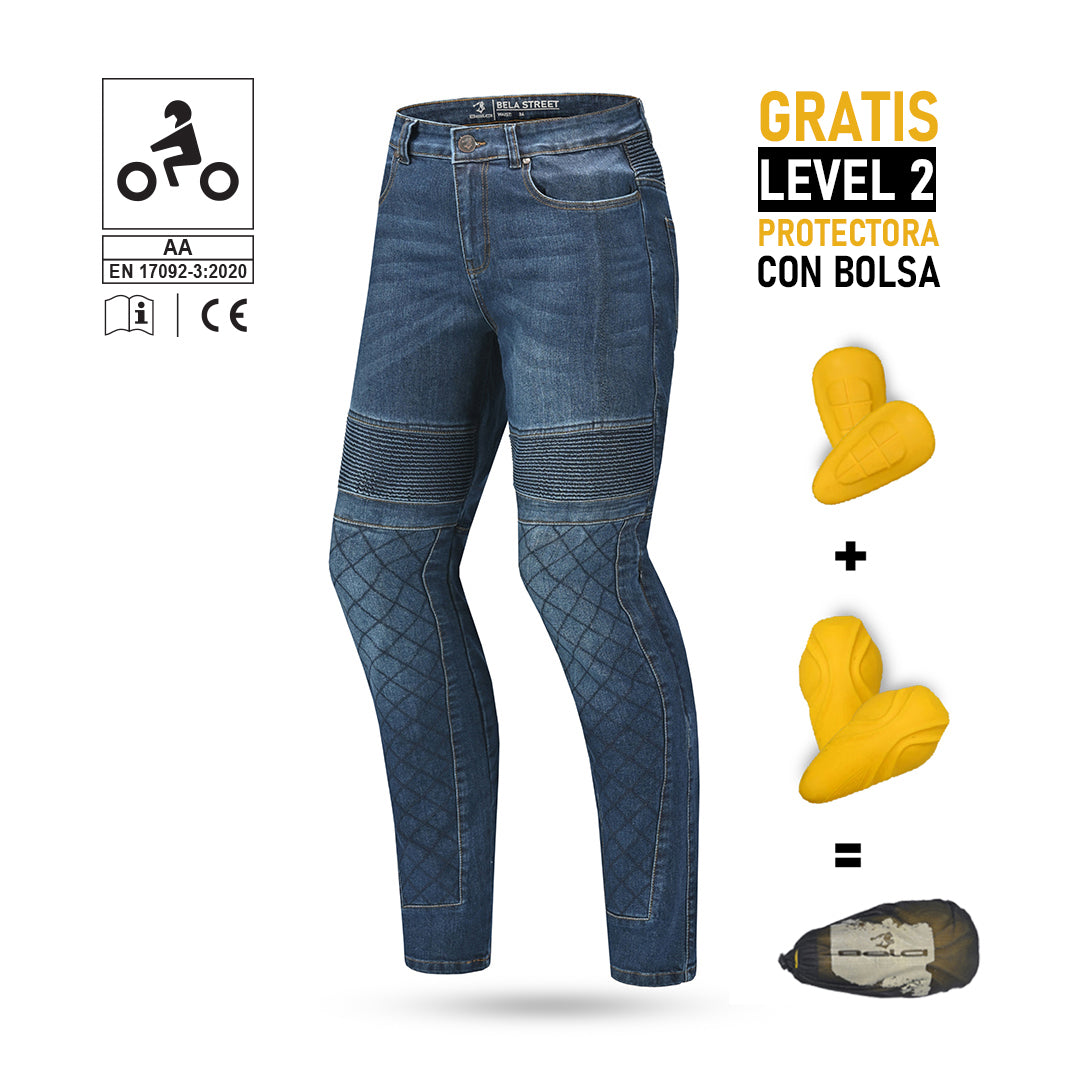 BELA - Pantalón Jeans Vaquero Street Lady CE Denim Azul