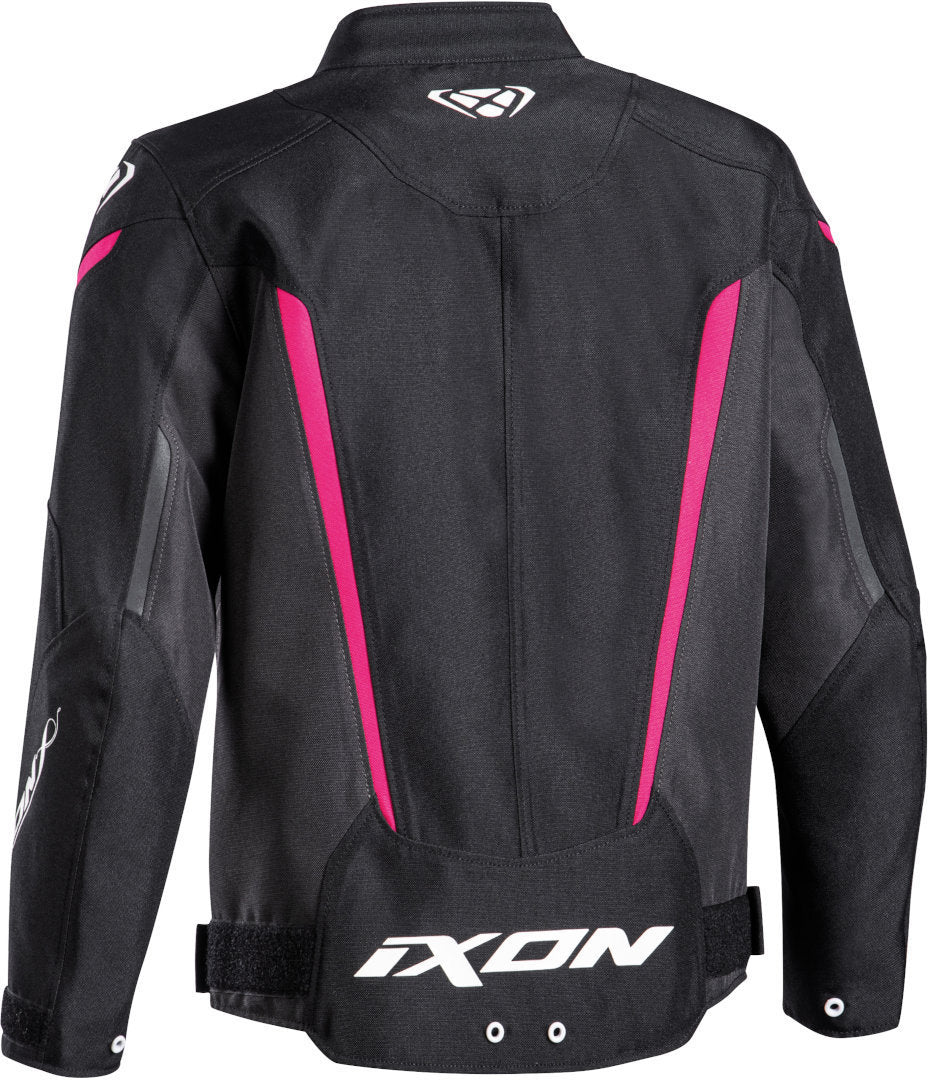 IXON STRIKER NIÑOS L Moto Textil Chaqueta Negro Fushia