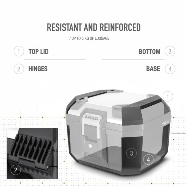 SHAD TR41 TOP CASE TERRA ALUMINIO