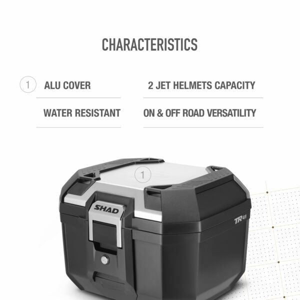 SHAD TR41 TOP CASE TERRA ALUMINIO