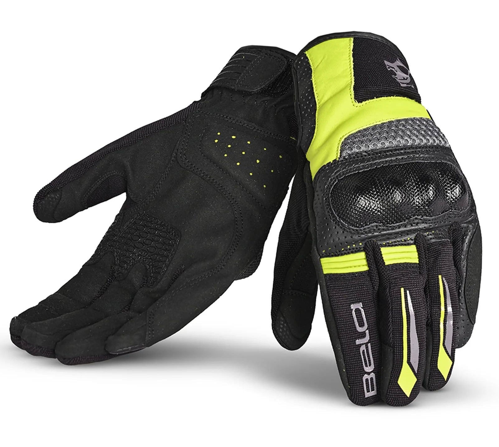 BELA - Guante Textil Hero Air Lady Negro Gris Amarillo 