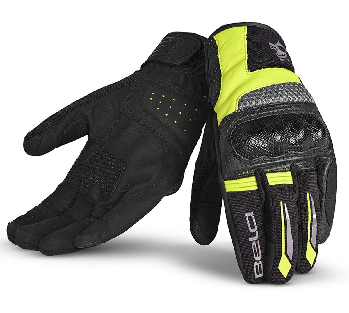 BELA - Guante Textil Hero Air Lady Negro Gris Amarillo 