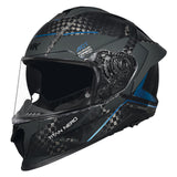 SMK TITAN CARBON CASCO DE MOTO GLOSS NEGRO GRIS AZUL