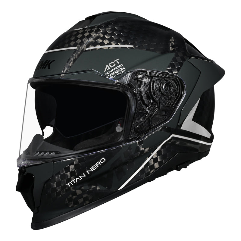 SMK TITAN CARBON S01 NEGRO DECORATED CROMO BRILLO (GL261)