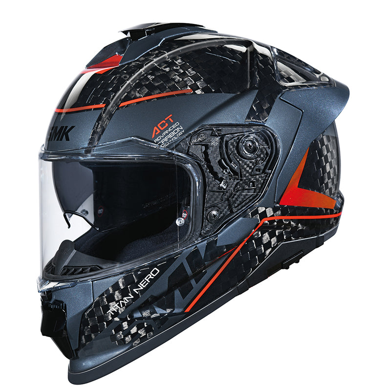 SMK TITAN CARBON S01 NEGRO DECORATED CROMO BRILLO (GL263)