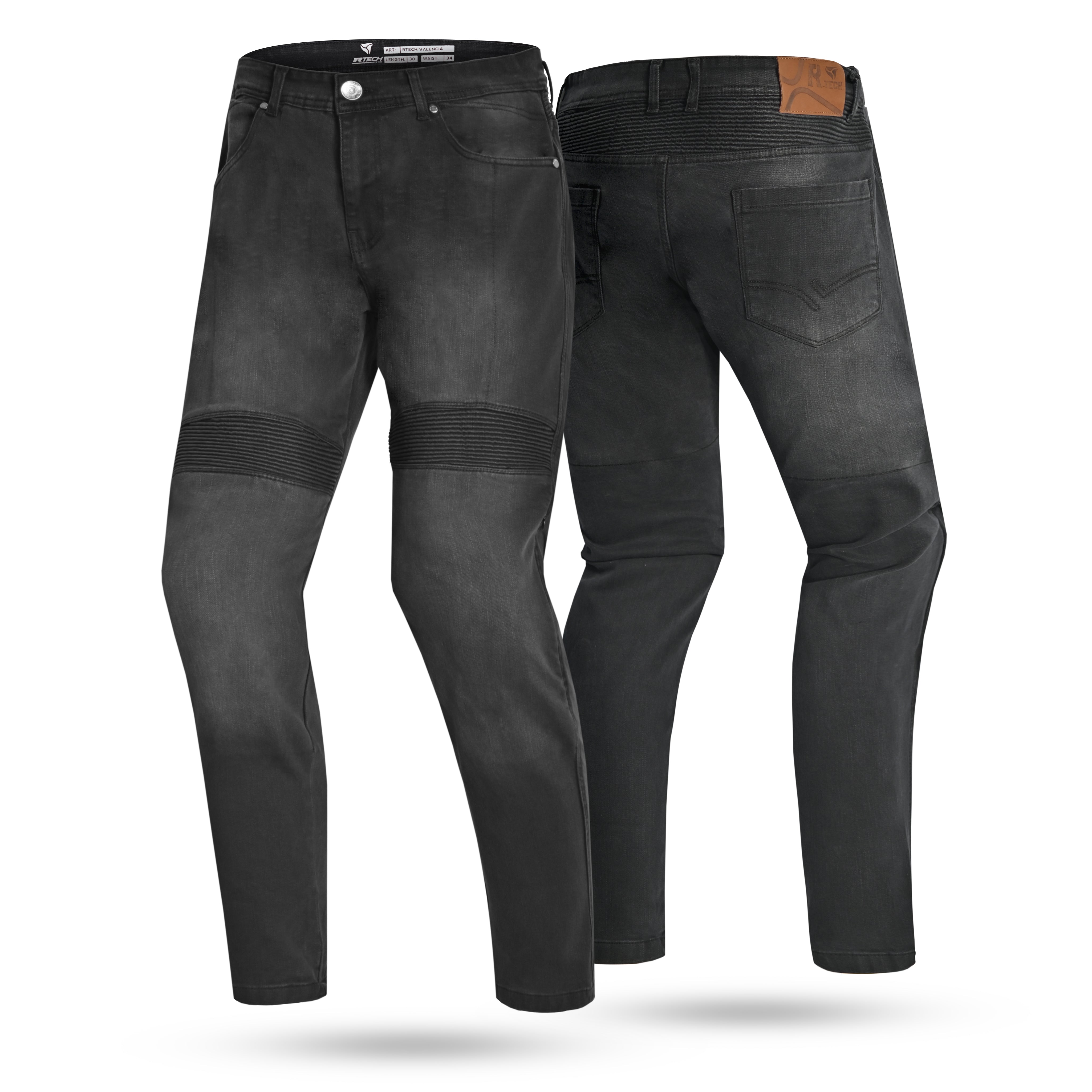 R-TECH- Pantalón Denim Valencia Negro 34L