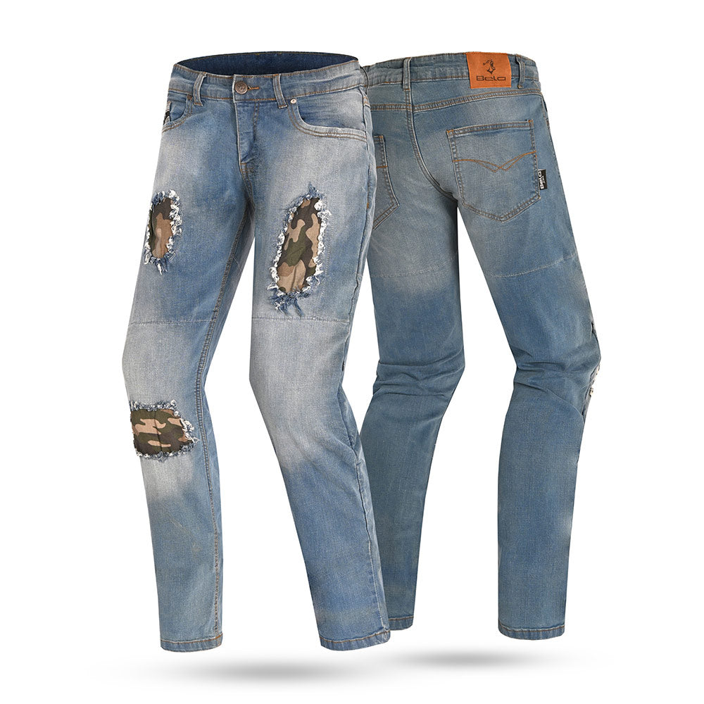 BELA - Pantalón Jeans Stone CE - Azul Cammo