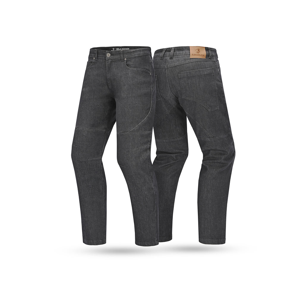 BELA Pantalon Rocker 30L Inseam Denim Jeans CE Vaquero Gris