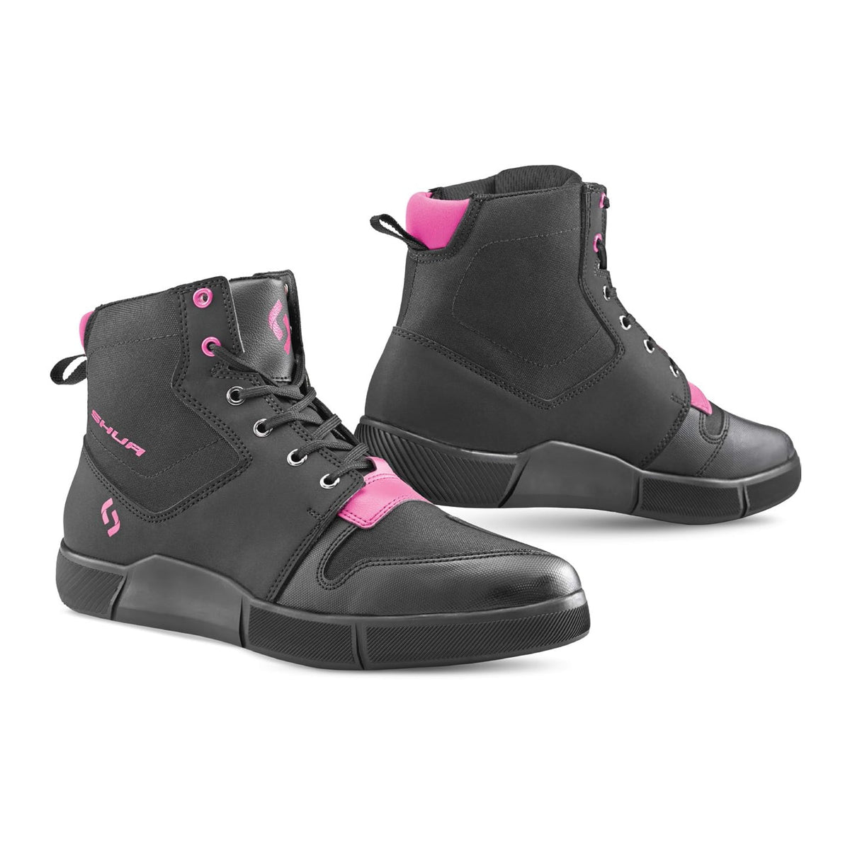 SHUA ODDIN URBANA BOTAS DE MOTO MUJER NEGRO FUCSIA